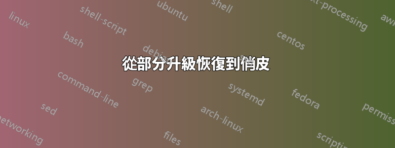 從部分升級恢復到俏皮