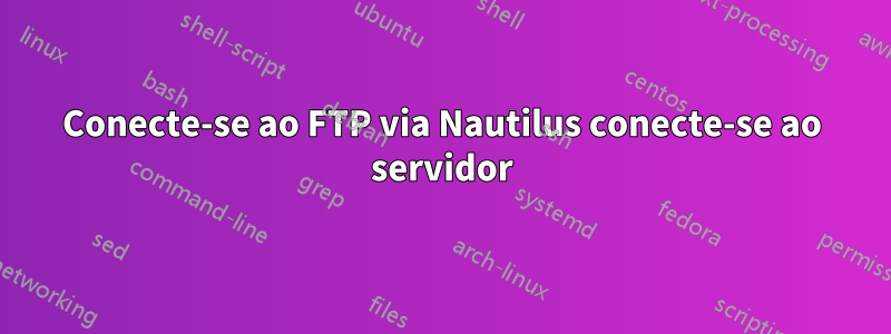 Conecte-se ao FTP via Nautilus conecte-se ao servidor