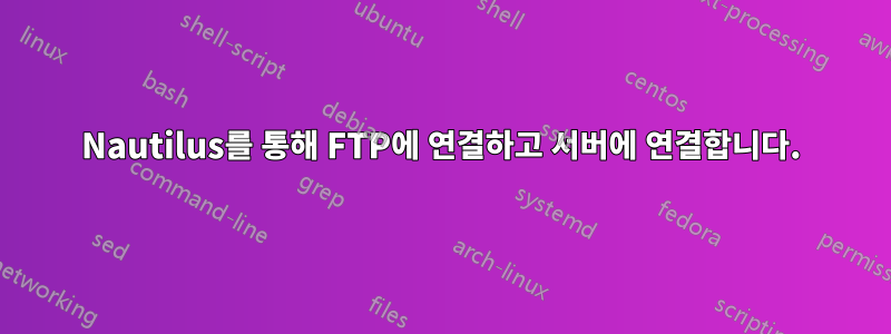 Nautilus를 통해 FTP에 연결하고 서버에 연결합니다.