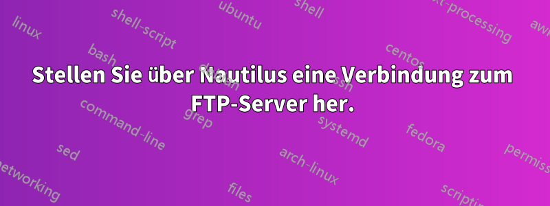 Stellen Sie über Nautilus eine Verbindung zum FTP-Server her.