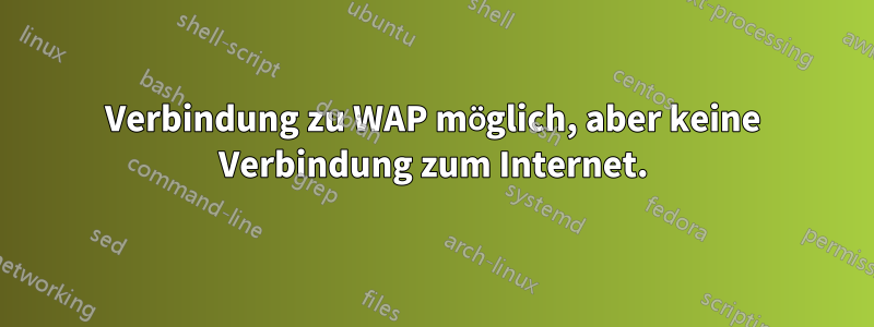 Verbindung zu WAP möglich, aber keine Verbindung zum Internet.