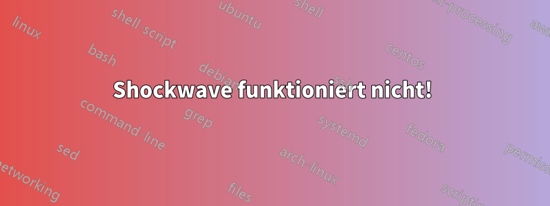 Shockwave funktioniert nicht!