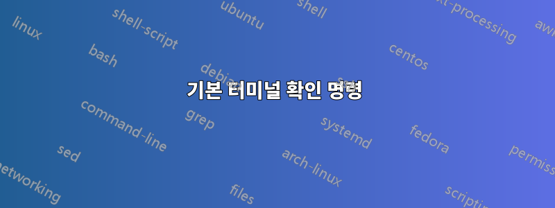 기본 터미널 확인 명령