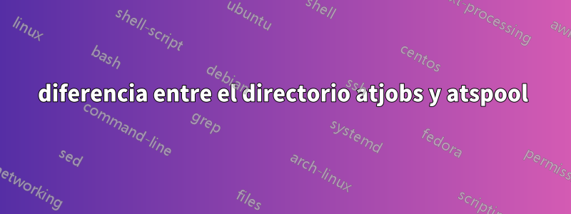 diferencia entre el directorio atjobs y atspool