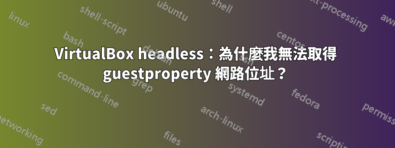 VirtualBox headless：為什麼我無法取得 guestproperty 網路位址？