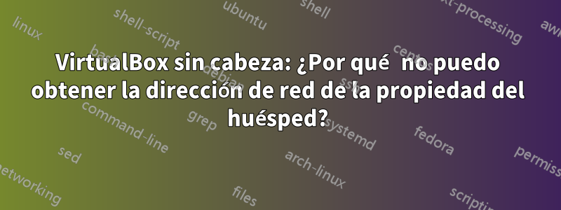 VirtualBox sin cabeza: ¿Por qué no puedo obtener la dirección de red de la propiedad del huésped?