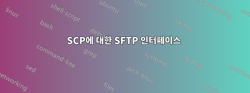 SCP에 대한 SFTP 인터페이스