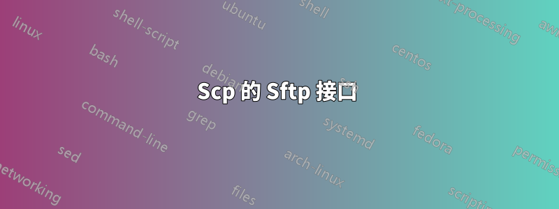 Scp 的 Sftp 接口