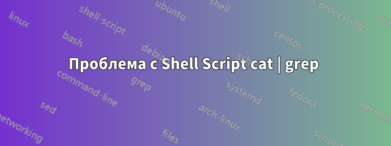 Проблема с Shell Script cat | grep