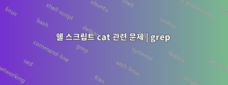 쉘 스크립트 cat 관련 문제 | grep