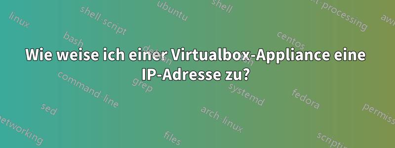 Wie weise ich einer Virtualbox-Appliance eine IP-Adresse zu?