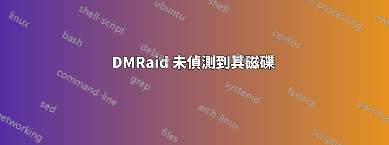 DMRaid 未偵測到其磁碟