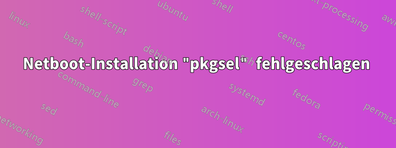 Netboot-Installation "pkgsel" fehlgeschlagen