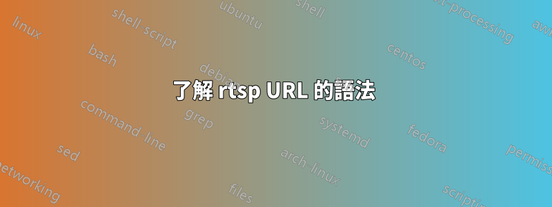 了解 rtsp URL 的語法