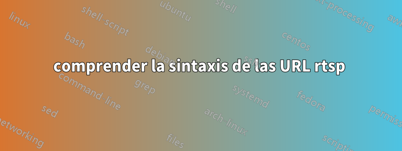 comprender la sintaxis de las URL rtsp