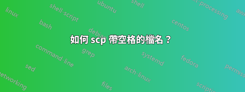如何 scp 帶空格的檔名？