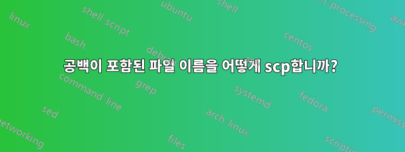 공백이 포함된 파일 이름을 어떻게 scp합니까?