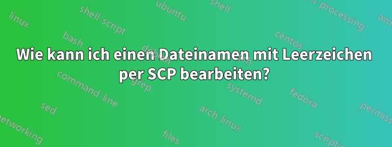 Wie kann ich einen Dateinamen mit Leerzeichen per SCP bearbeiten?