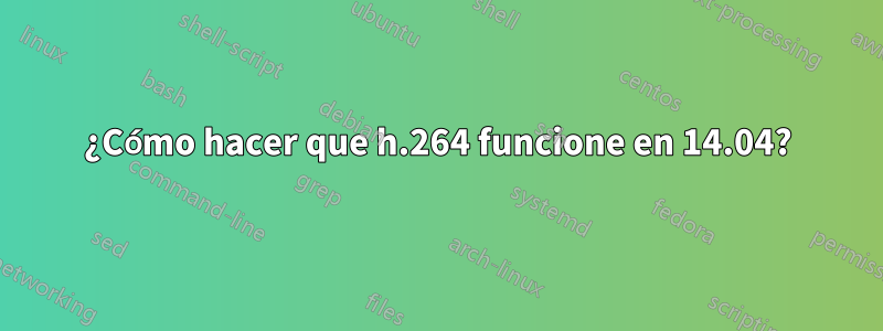 ¿Cómo hacer que h.264 funcione en 14.04?