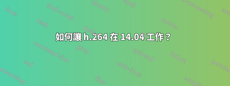 如何讓 h.264 在 14.04 工作？