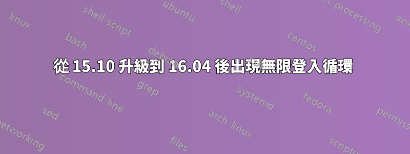 從 15.10 升級到 16.04 後出現無限登入循環