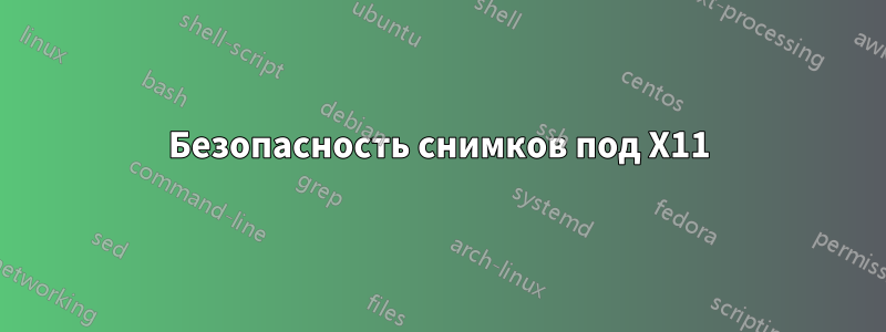 Безопасность снимков под X11