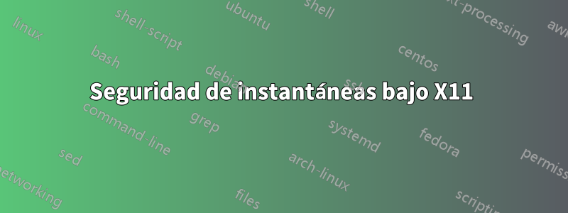 Seguridad de instantáneas bajo X11