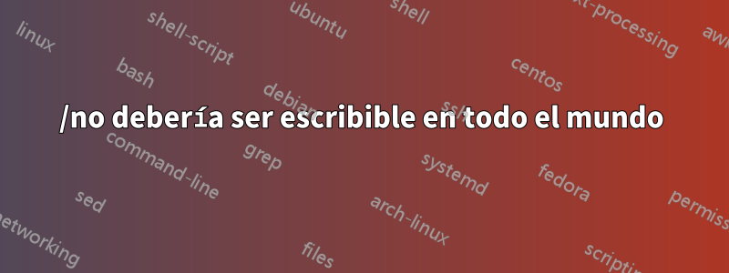 /no debería ser escribible en todo el mundo