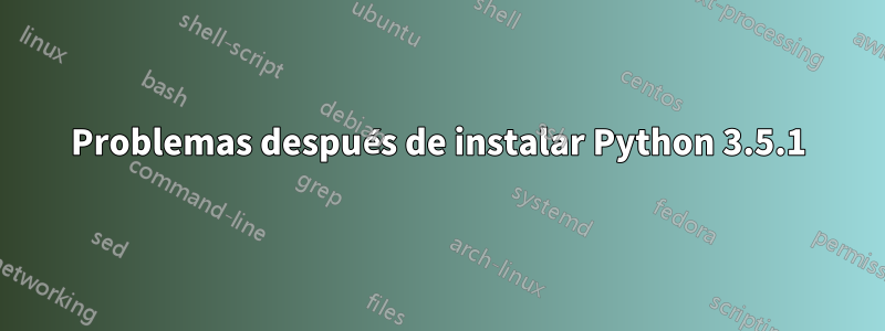 Problemas después de instalar Python 3.5.1