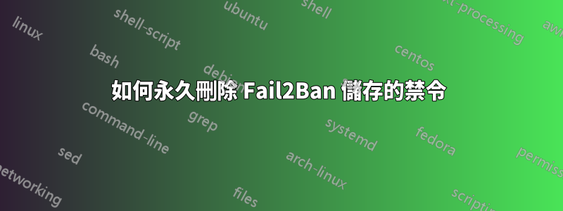 如何永久刪除 Fail2Ban 儲存的禁令