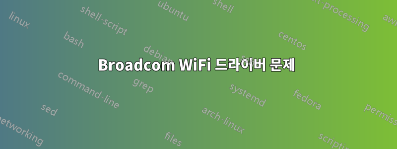 Broadcom WiFi 드라이버 문제