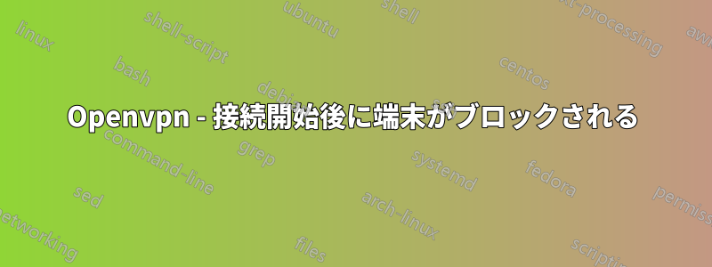 Openvpn - 接続開始後に端末がブロックされる