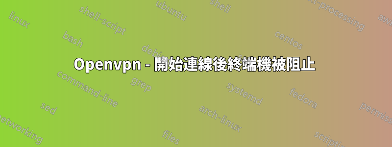 Openvpn - 開始連線後終端機被阻止