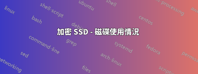 加密 SSD - 磁碟使用情況