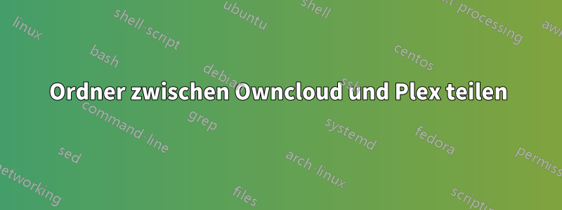 Ordner zwischen Owncloud und Plex teilen