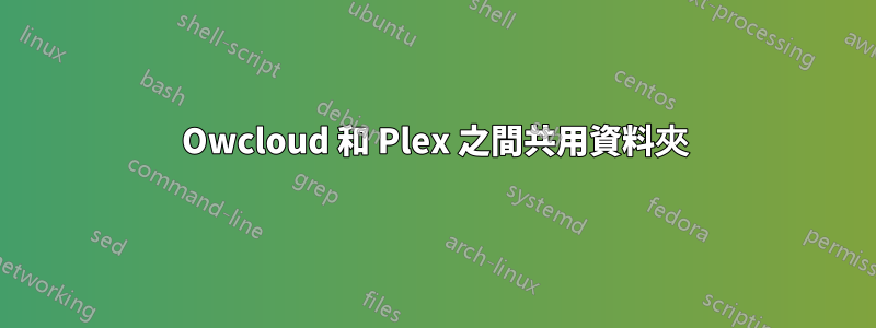 Owcloud 和 Plex 之間共用資料夾