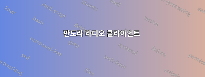 판도라 라디오 클라이언트