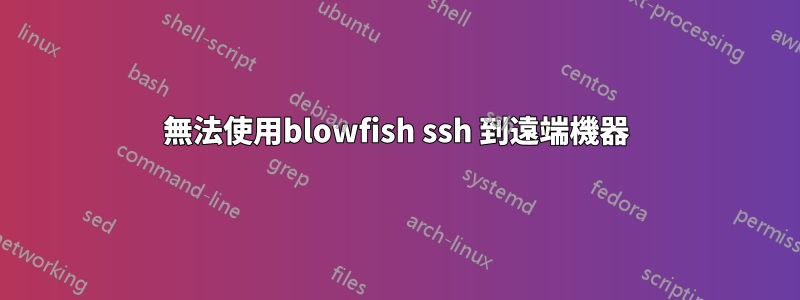 無法使用blowfish ssh 到遠端機器