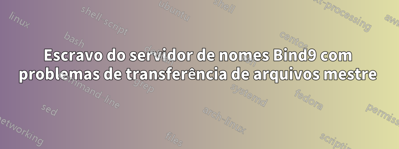 Escravo do servidor de nomes Bind9 com problemas de transferência de arquivos mestre