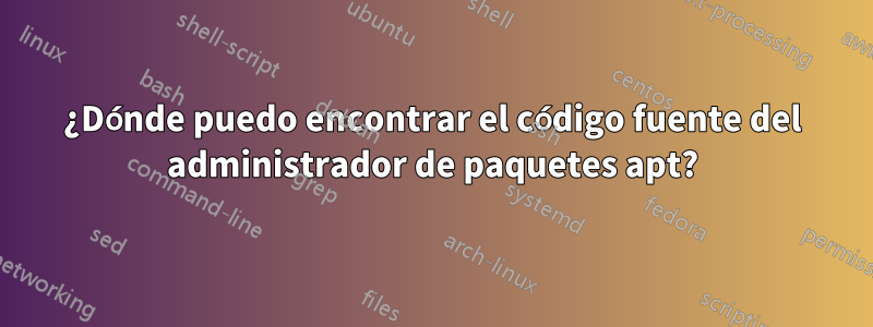 ¿Dónde puedo encontrar el código fuente del administrador de paquetes apt?