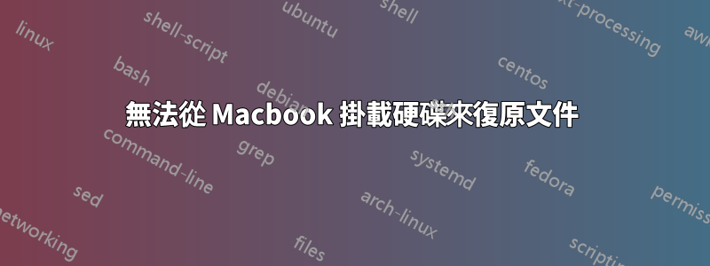 無法從 Macbook 掛載硬碟來復原文件