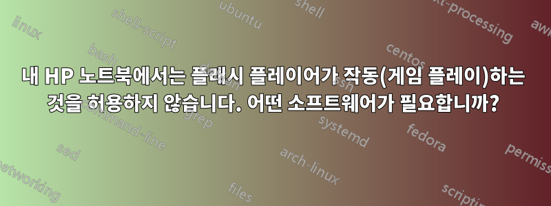 내 HP 노트북에서는 플래시 플레이어가 작동(게임 플레이)하는 것을 허용하지 않습니다. 어떤 소프트웨어가 필요합니까?