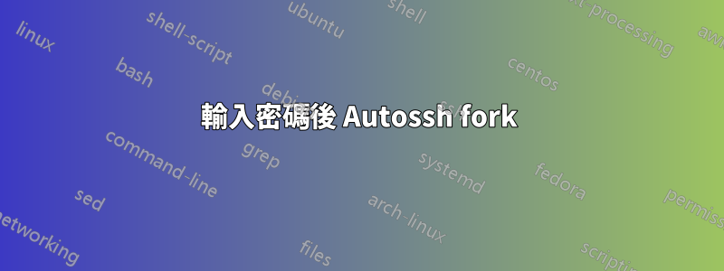 輸入密碼後 Autossh fork