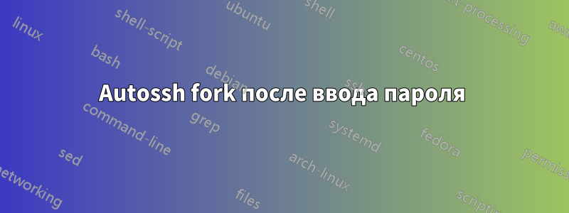 Autossh fork после ввода пароля