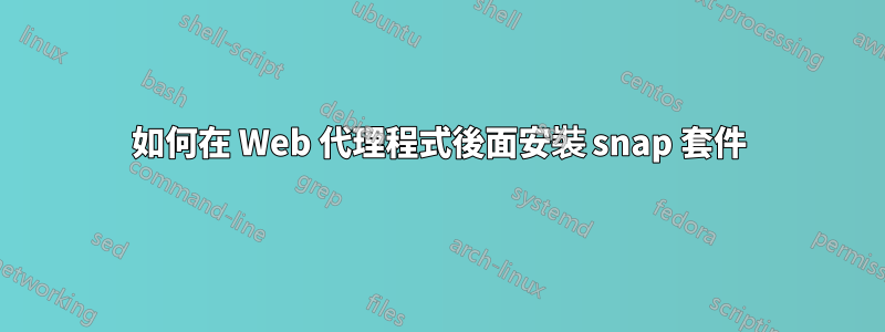 如何在 Web 代理程式後面安裝 snap 套件