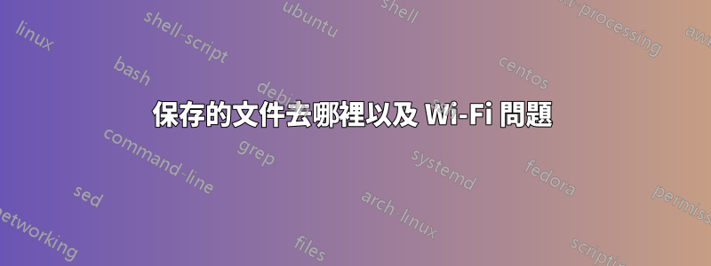 保存的文件去哪裡以及 Wi-Fi 問題