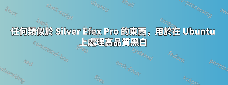 任何類似於 Silver Efex Pro 的東西，用於在 Ubuntu 上處理高品質黑白