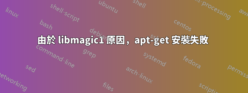 由於 libmagic1 原因，apt-get 安裝失敗