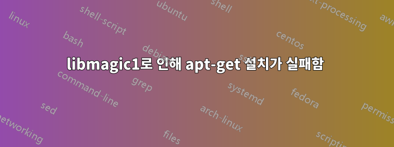 libmagic1로 인해 apt-get 설치가 실패함