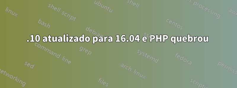 15.10 atualizado para 16.04 e PHP quebrou